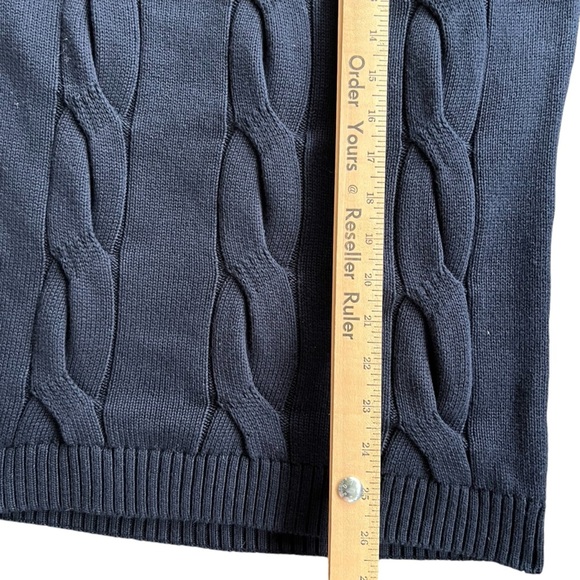 Lacoste Sweater Vest Womens 42 L Preppy Navy Knit Pullover Vest - Picture 5 of 8